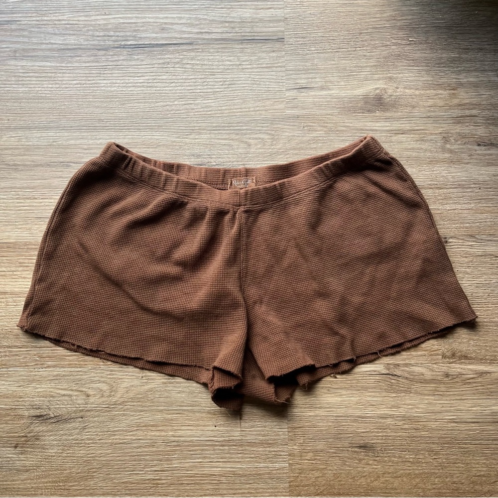john galt brown waffle shorts